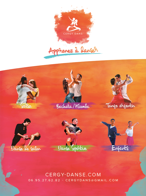 Affiche de l'école de danse Cergy dans'